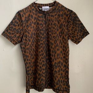 GANNI leopard T shirt